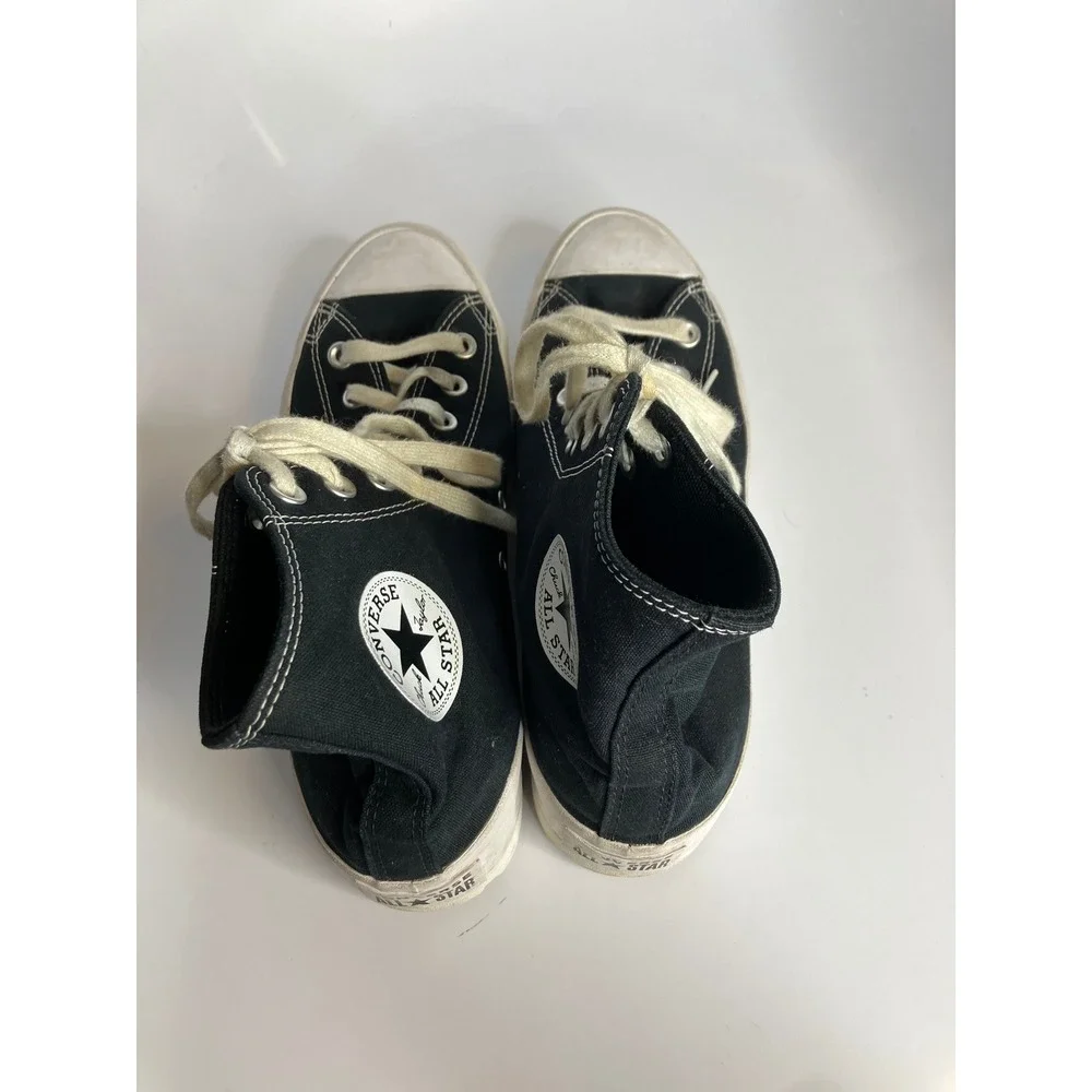 Converse Lugged High Top Sneakers Womens 10‎ Black Good Platform Canvas Lug Sole